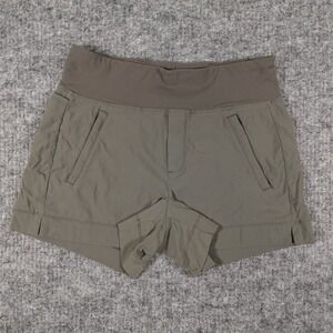 Athleta Trekkie North‎ Shorts Womens Size 2 Green Nylon Stretch Hiking 3" Inseam